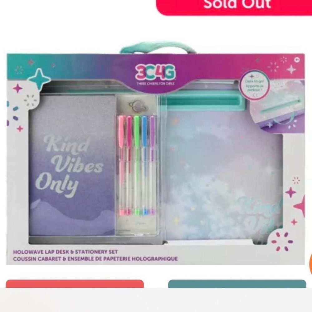 3C4G Holographic Lap Desk and‎ Stationery Set